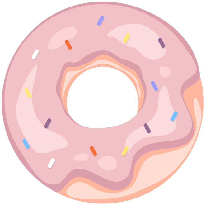 Academic doughnut illustration